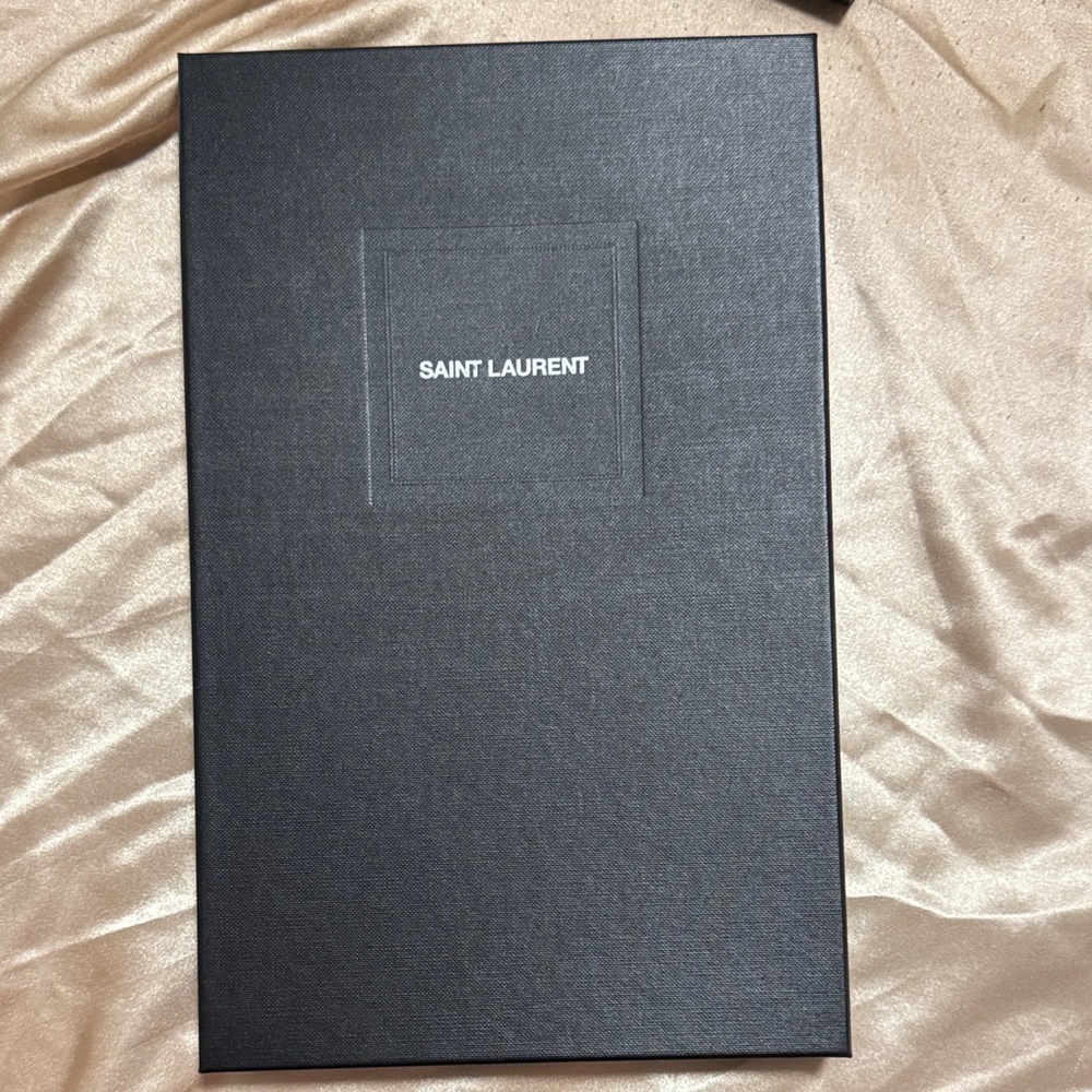 Saint Laurent Black Textured Gift Box with White Logo
